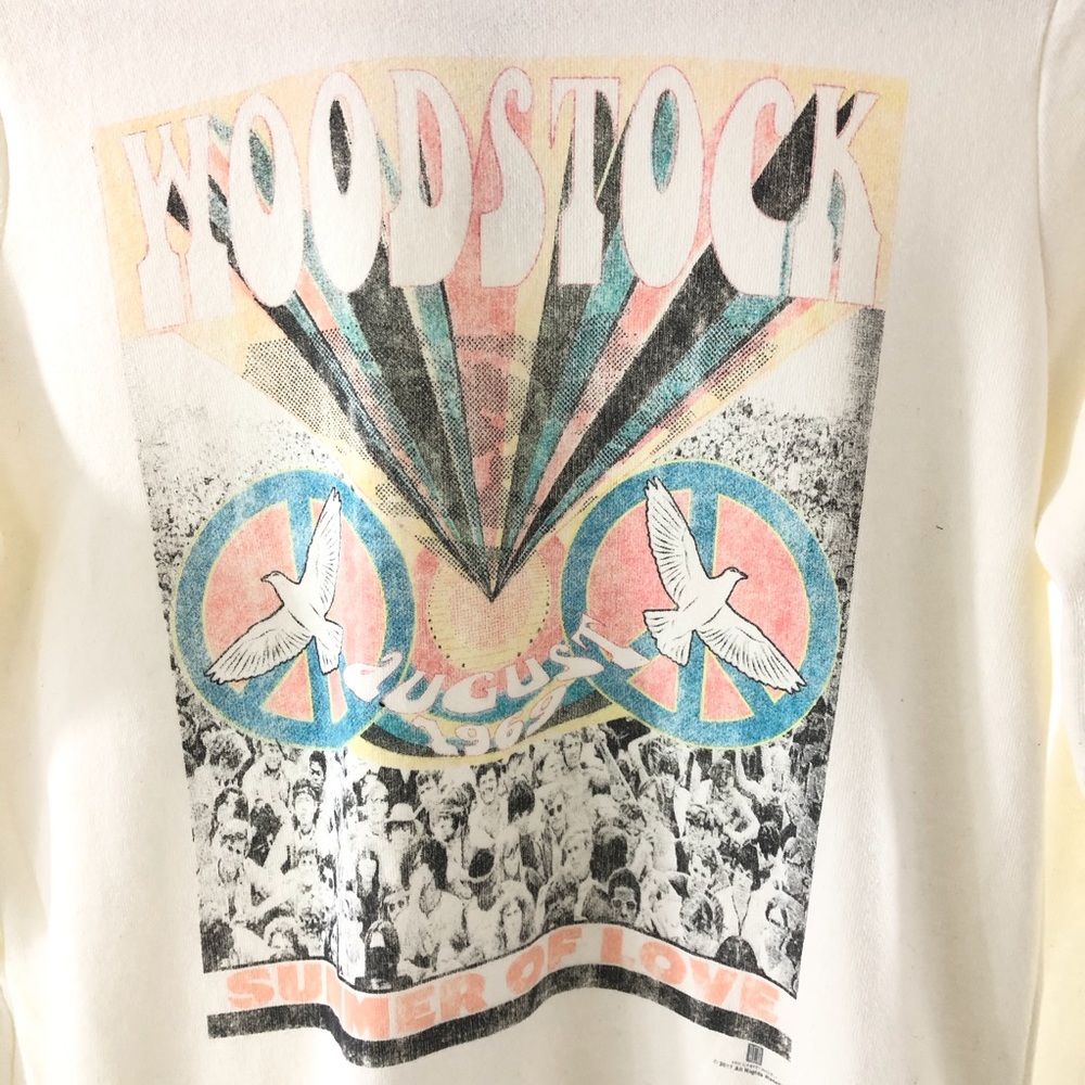 Woodstock Summer of Love Pastel Graphic Sweatshirt - Picture 2 of 6